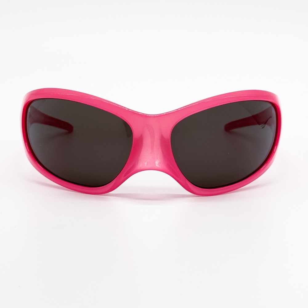 NEW BALENCIAGA BB0252S 002 OVAL PINK GREY WOMEN SUNGLASSES BALENCIAGA - Picture 4 of 14